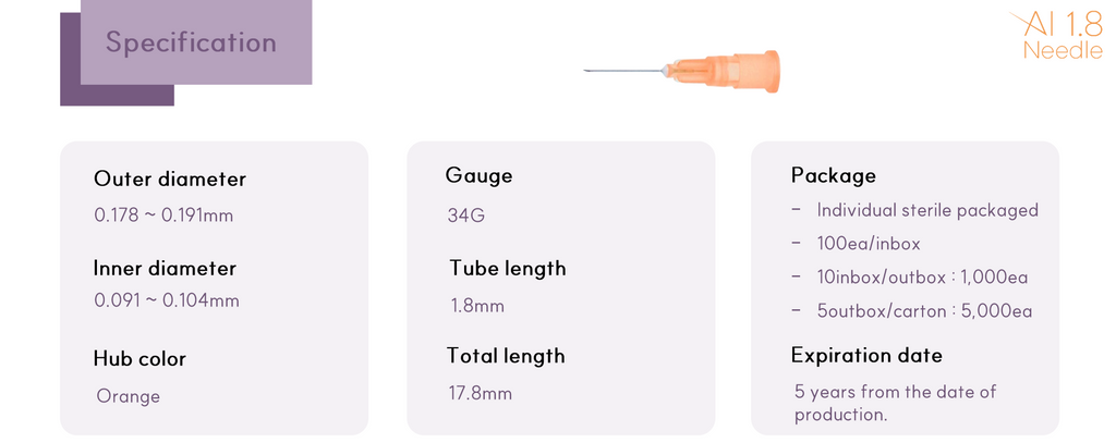 AI Meso needle 34G 1.8mm