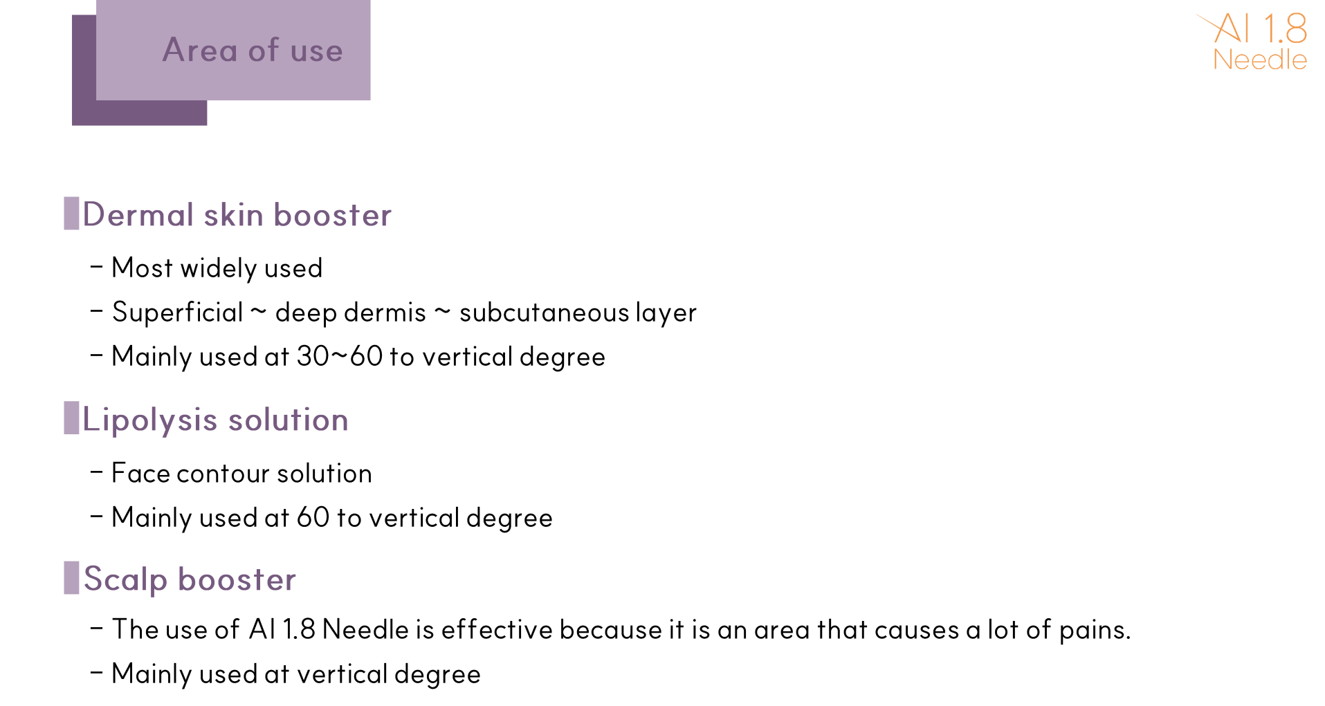 AI Meso needle 34G 1.8mm